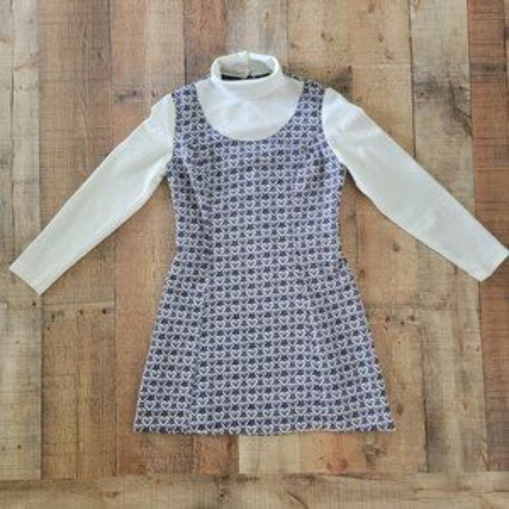 Key to My Heart Mod Style 1960's Vintage Dress